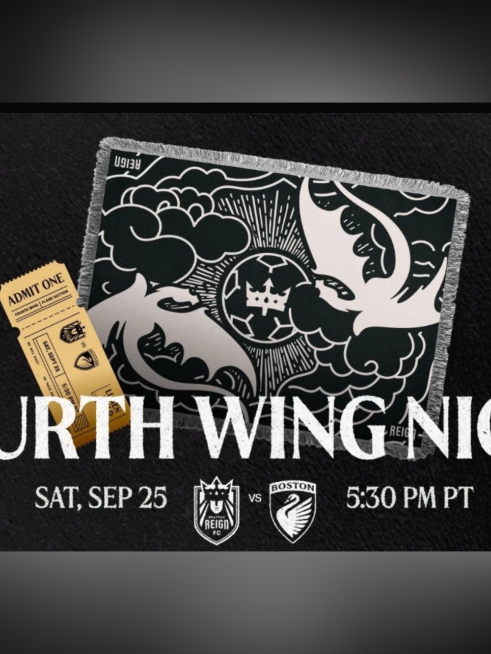 Seattle Reign Fourth Wing Blanket Exclusive Merch!